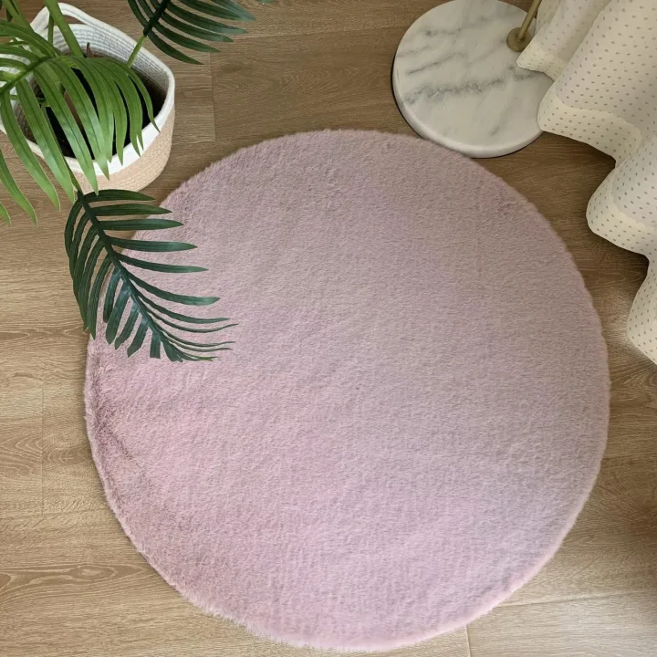 Covor cerc blanita ecologica roz SL020