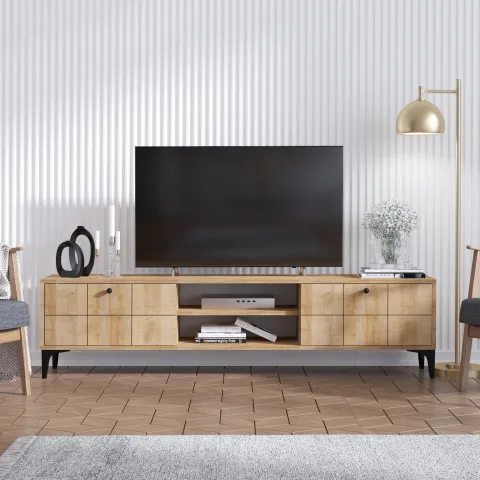 Comoda TV moderna Culoare Stejar 180 X 55 X 31 Hera