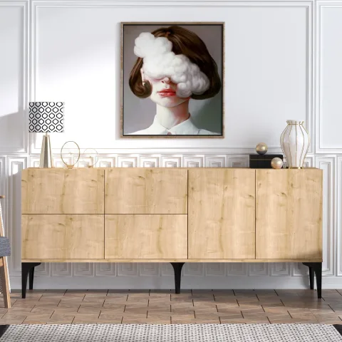 Dulap Living Laika - Sapphire Oak 180 X 80 X 40