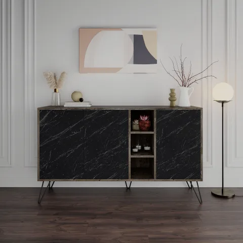 Dulap Tip Consola Clara - Dark Brown, Bendir 142 X 83 X 35.6