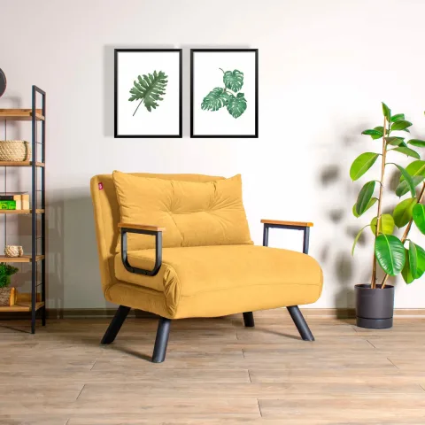 Fotoliu Extensibil Sando Single - Mustar