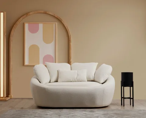 Canapea Tapitata 2 Locuri Midye - Love Seat