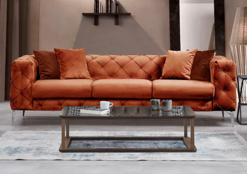 Canapea Como - Orange 3 Locuri 237 X 73 X 90