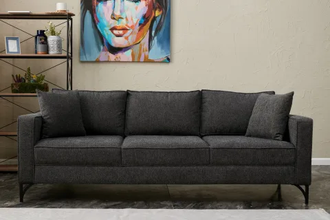 Canapea cu 3 Locuri Berlin - Anthracite, Black
