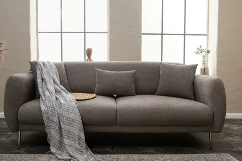 Canapea Tapitata cu 3 Locuri Simena - Grey