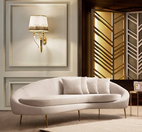 Canapea Moderna cu 3 Locuri Eses Right - Beige 255 X 120 X 85