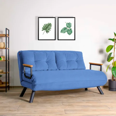 Canapea Extensibila cu 2 Locuri Sando 2-Seater - Blue