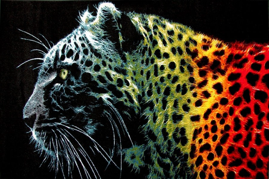 Covor Multicolor  cu Leopard 11016/180