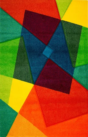 Covor Multicolor cu Romburi Modern 11486
