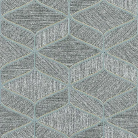 Tapet geometric gri albastru Z63034