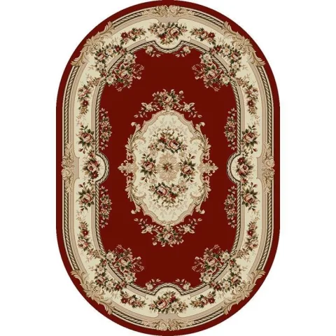 Covor clasic cu flori oval 575