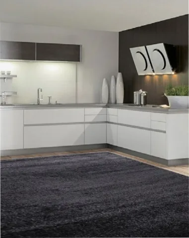 Covor Hermes model unicolor gri inchis 4047-333
