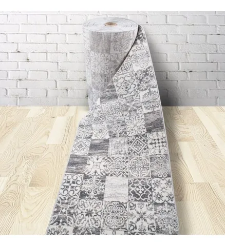 Traversa Beenom design floral-geometric gri 1013-122