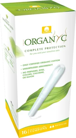 Tampoane Regular din bumbac organic, cu aplicator 16 buc Organyc