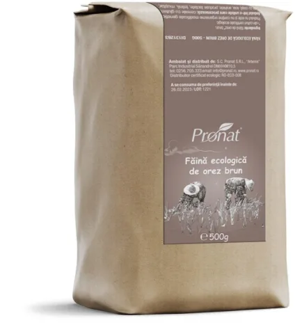 Faina de orez brun bio, 500g Pronat