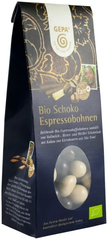 Boabe de Espresso glazurate in 3 feluri de ciocolata, bio, 100g Gepa