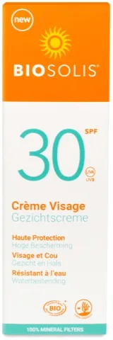 Crema bio de fata cu protectie solara SPF 30, 50ml Biosolis
