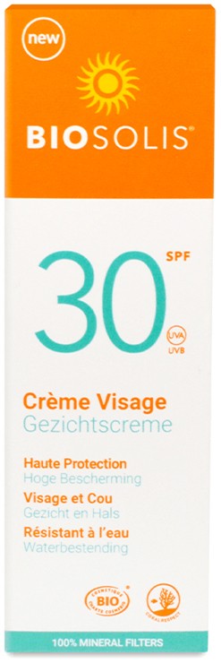 Crema bio de fata cu protectie solara SPF 30, 50ml Biosolis