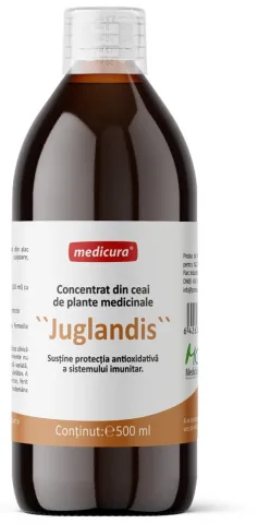 Concentrat din plante medicinale Juglandis, Nuc-Cuisoare-Pelin 500ml Medicura