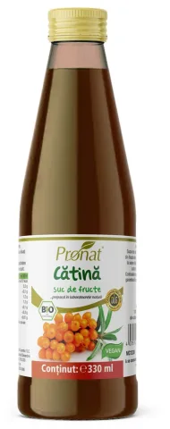 Suc de catina alba 100%, bio, 330ml Medicura