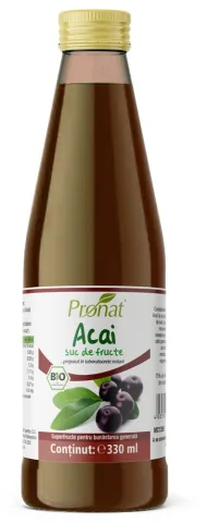 Suc bio de acai, 330ml Medicura