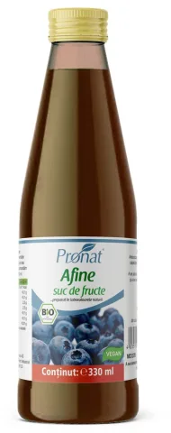 Suc din afine 100%, bio, 330ml Medicura