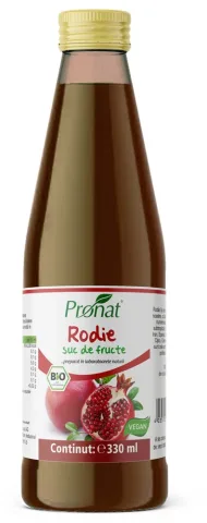 Suc de rodie 100%, bio, 330ml Medicura
