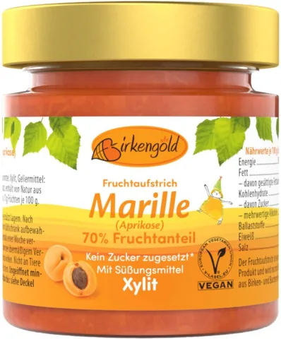 Gem de caise indulcit cu zahar de mesteacan, 200g Birkengold