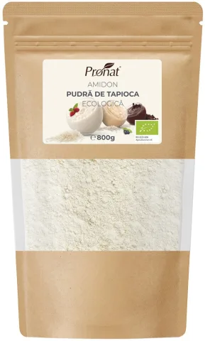 Amidon pudra de tapioca bio, 800g Pronat