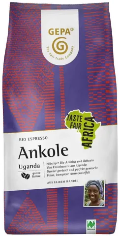 Cafea espresso boabe bio Ankole, 1 Kg Gepa