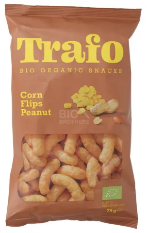 Pufuleti bio de porumb cu arahide, Erdnuss Flips, 75g Trafo