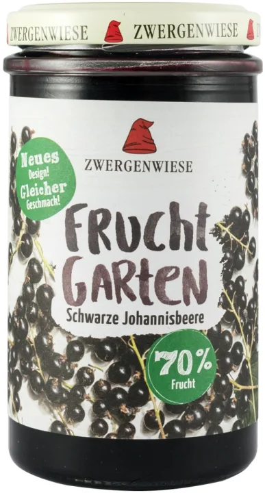 Gem bio de coacaze negre indulcit cu sirop de agave, 225g Zwergenwiese