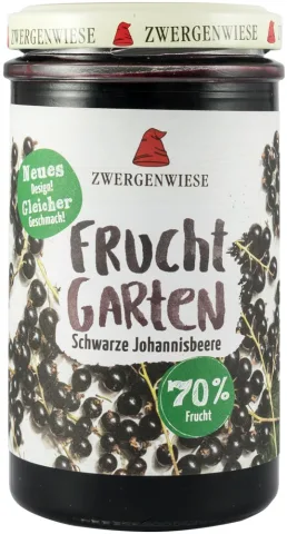 Gem bio de coacaze negre indulcit cu sirop de agave, 225g Zwergenwiese