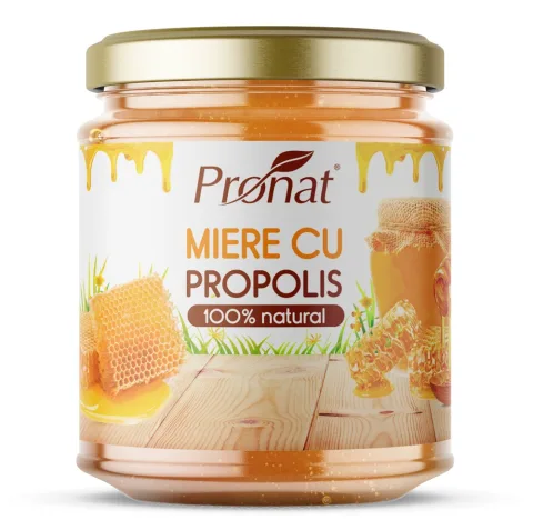 Miere cu propolis, 220g Pronat