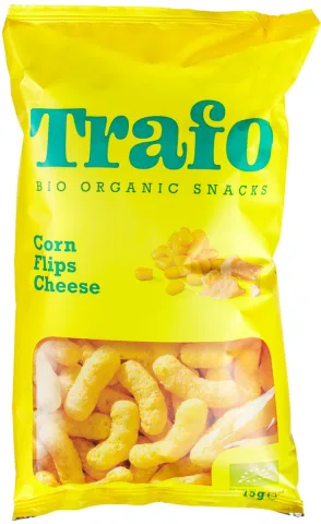 Pufuleti bio din porumb cu cascaval, 75g Trafo