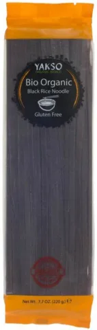 Taitei bio din orez negru, 220g Yakso