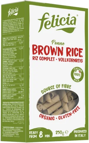 Penne bio din orez brun 250g Felicia