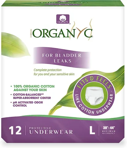 Lenjerie intima de protectie pentru incontinenta urinara, 12 buc. marimea L, Organyc