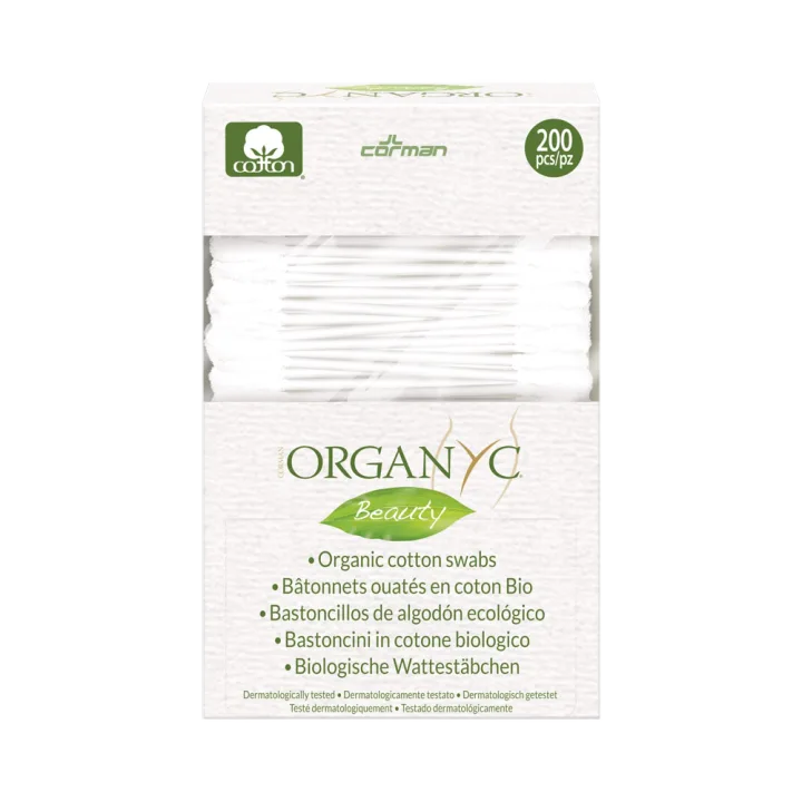 Betisoare cu bumbac organic 200 buc Organyc