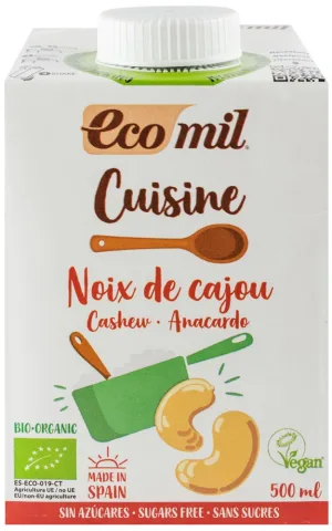 Crema vegetala bio pentru gatit din caju, 500ml Ecomil Cuisine