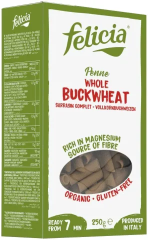 Penne bio din faina de hrisca, 250g Felicia