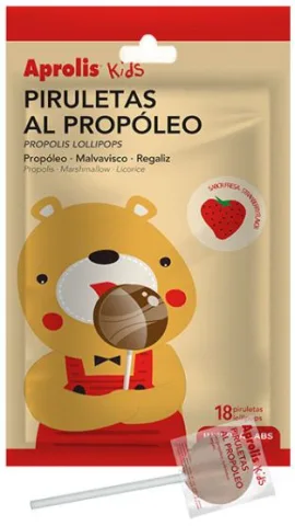 Acadele cu propolis, 100,8 g (18 buc.) Aprolis Kids