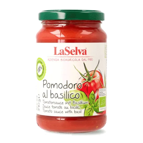 Sos bio de rosii cu busuioc, 340g LaSelva