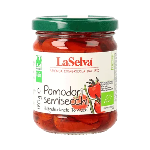 Rosii bio semi-uscate in ulei de masline, 180g LaSelva