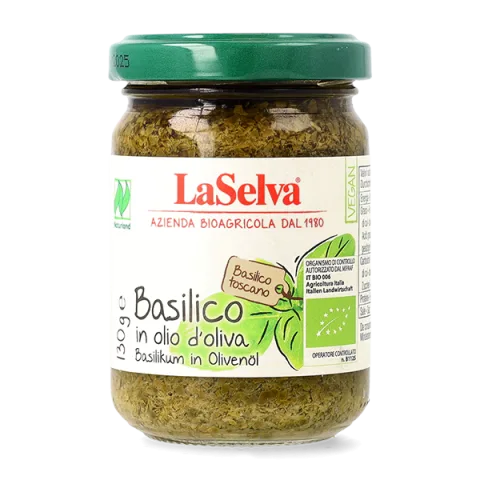 Busuioc bio in ulei de masline, 130g LaSelva