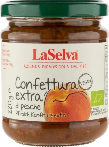 Dulceata bio extra de piersici, 220g LaSelva