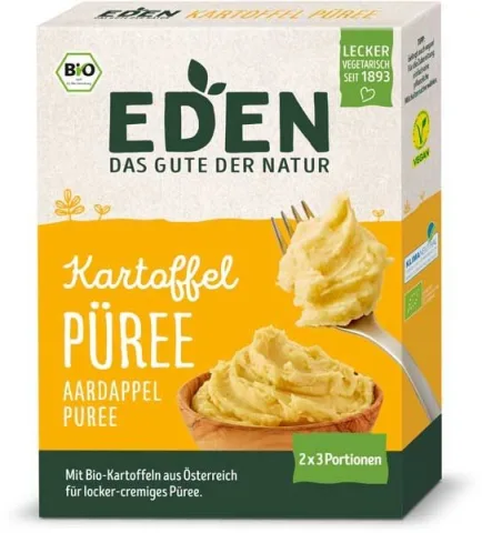 Piure de cartofi bio, 160g eden