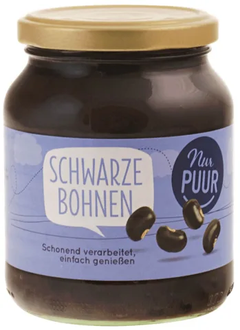 Fasole neagra bio, 350 g Nur Puur