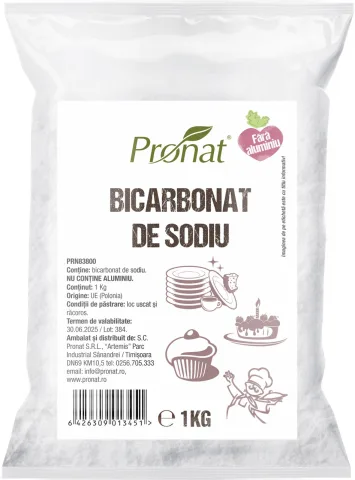 Bicarbonat de sodiu, 1kg Pronat