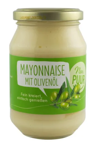 Maioneza bio cu ulei de masline, 250ml Nur Puur